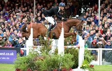 William Fox-Pitt (GBR) riding Chilli Morning during the Show Jumping phase of The Mitsubishi Motors Badminton Horse Trials at Badminton in Gloucestershire, UK; on 10th May 2015