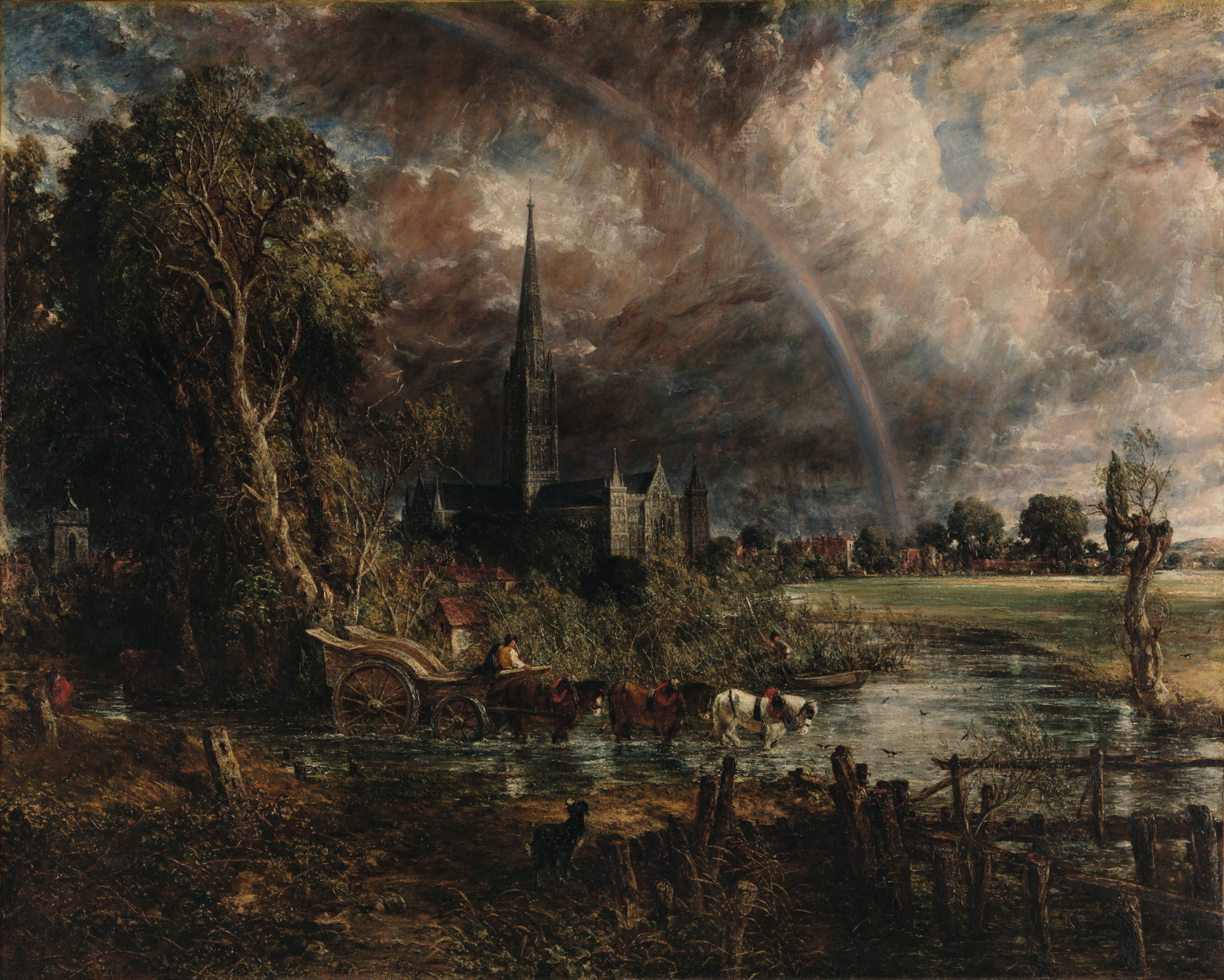Constable&#039;s Salisbury Cathedral from the Meadows