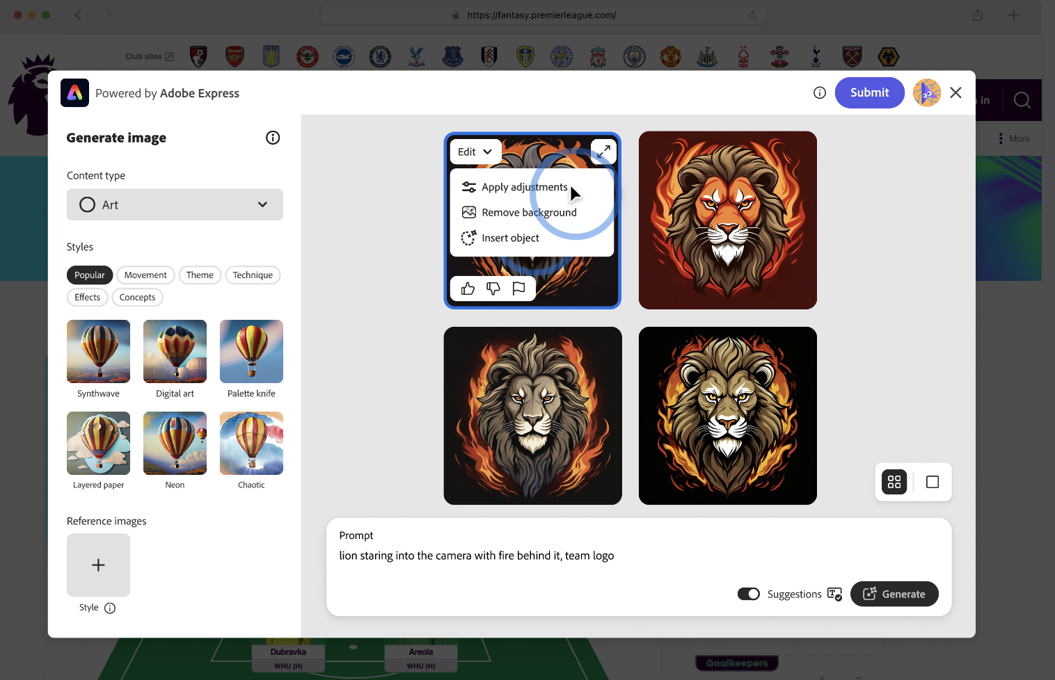 Adobe Premier League