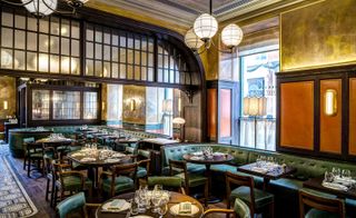 Martin Brudnizki: the interiors go-to man of the London restaurant scene. Pictured: The Ivy Market Grill, London