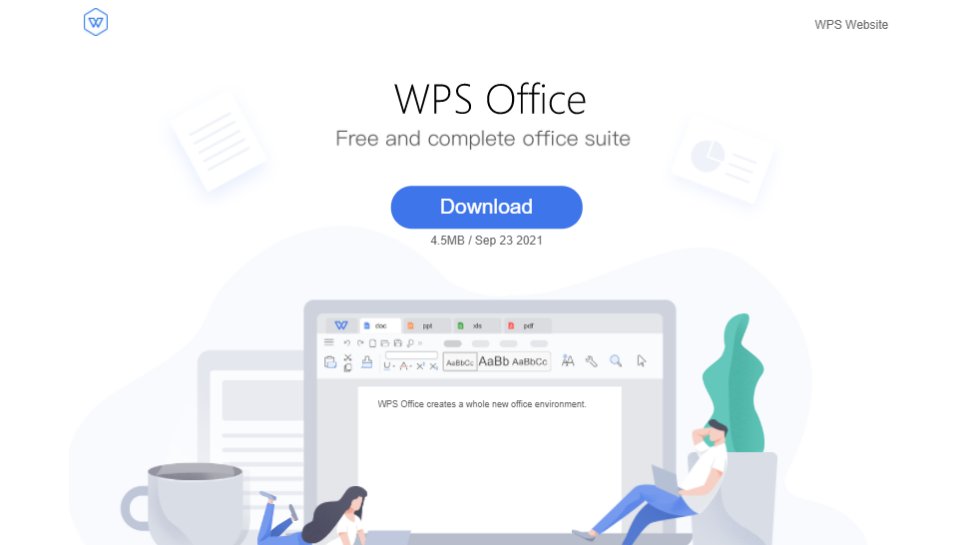 Website screenshot for WPS Office Writer