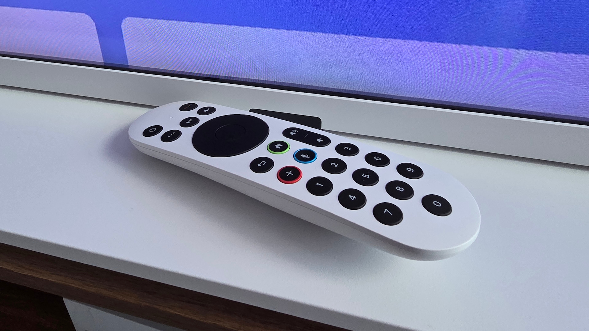 Sky remote on the base