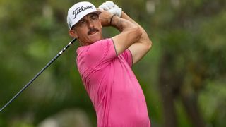 Wade Ormsby takes a tee shot at the Indonesian Masters