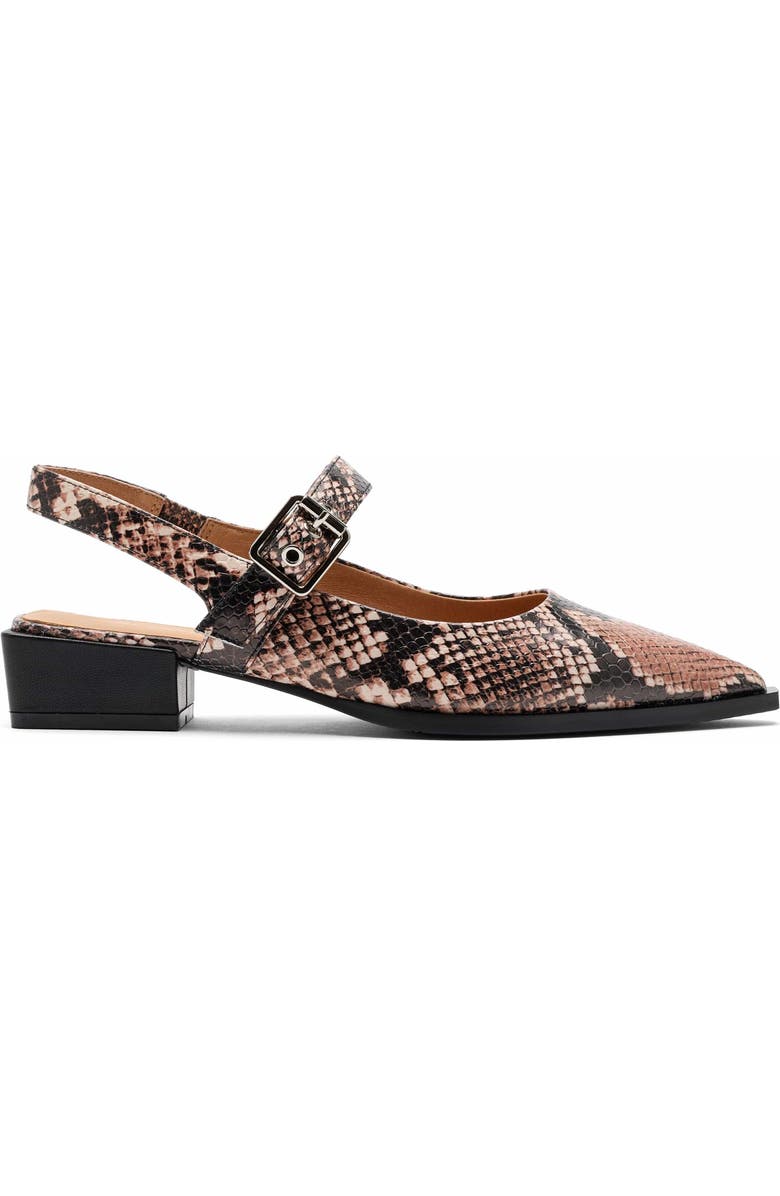 Chelsea Leather Slingback Block Heels