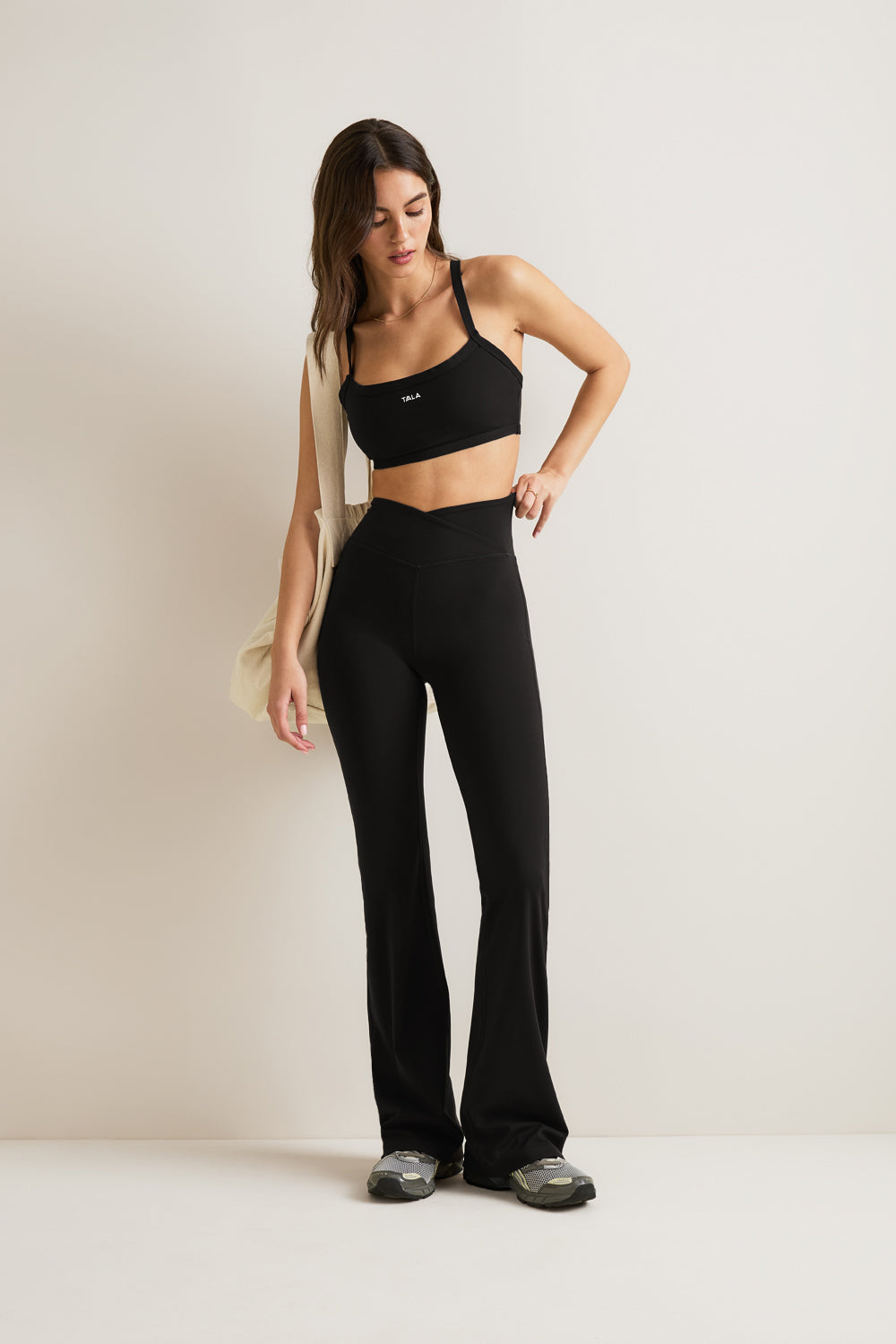 Dayflex Wrap Flared Yoga Pant - Shadow Black - 28" - 2xs