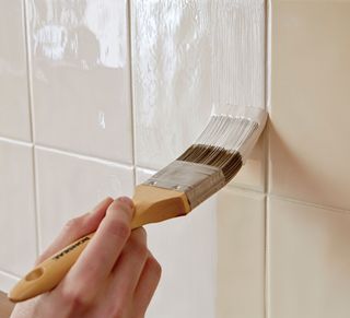 How to paint kitchen tiles with paint and paintbrush