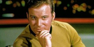 Star Trek William Shatner smizes into the camera as James T. Kirk