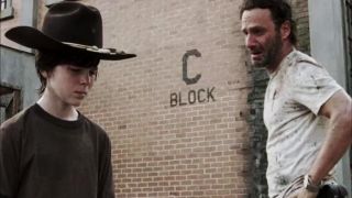 Rick and Carl in The Walking Dead.