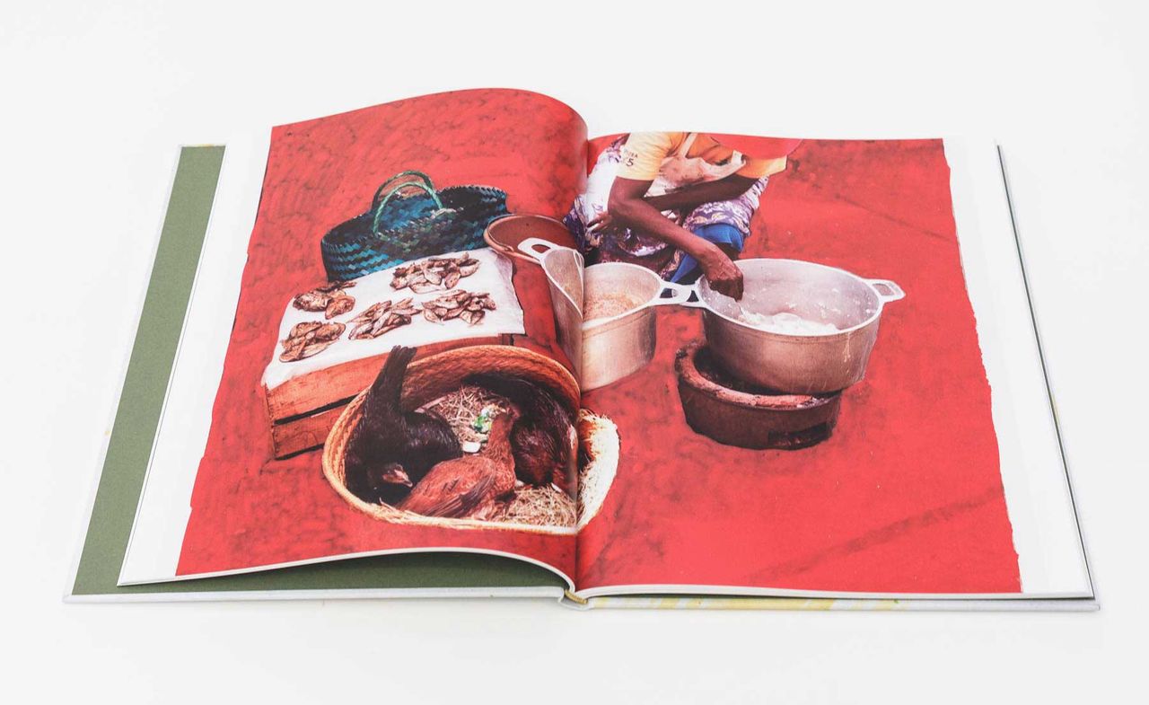 Spread from More than our Bellies cookbook