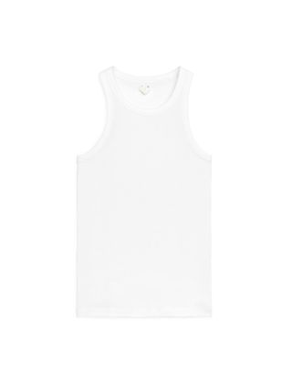 Rib Racer Tank Top - White - Arket Gb