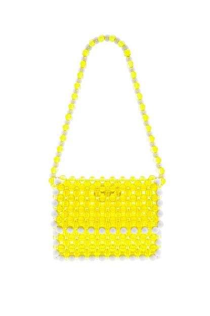 Lovers + Friends Yellow Beaded Purse 