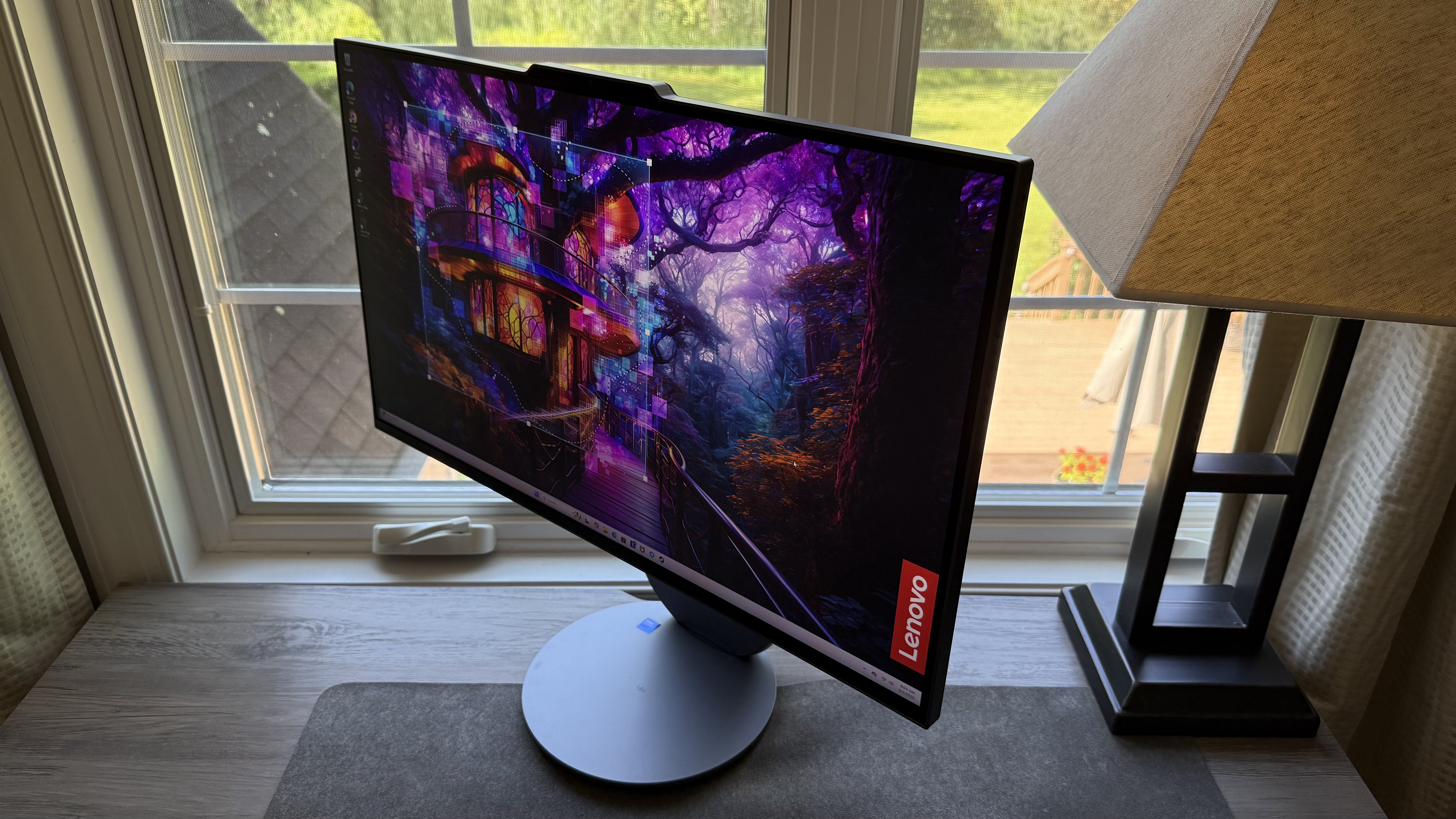 A Lenovo Yoga AIO 27 on a desk