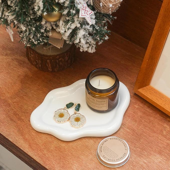 CCINPPY, Ceramic Jewelry Tray Trinket Dish