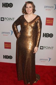 Lena Dunham wears Marc Jacobs gown