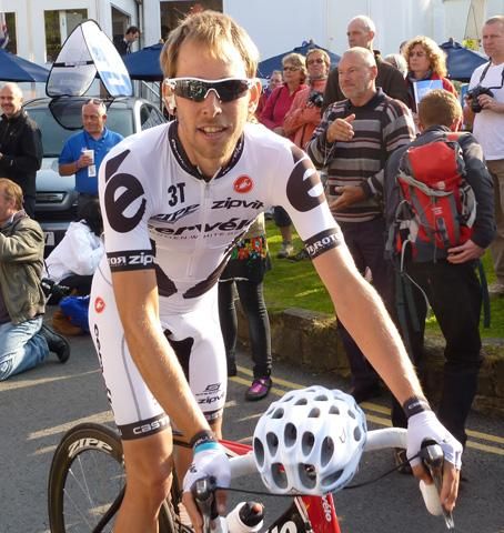 Dan Fleeman (Cervelo Test Team), Alan Marangoni (CSF Navigare) and Darren Lapthorne (Rapha Condor)