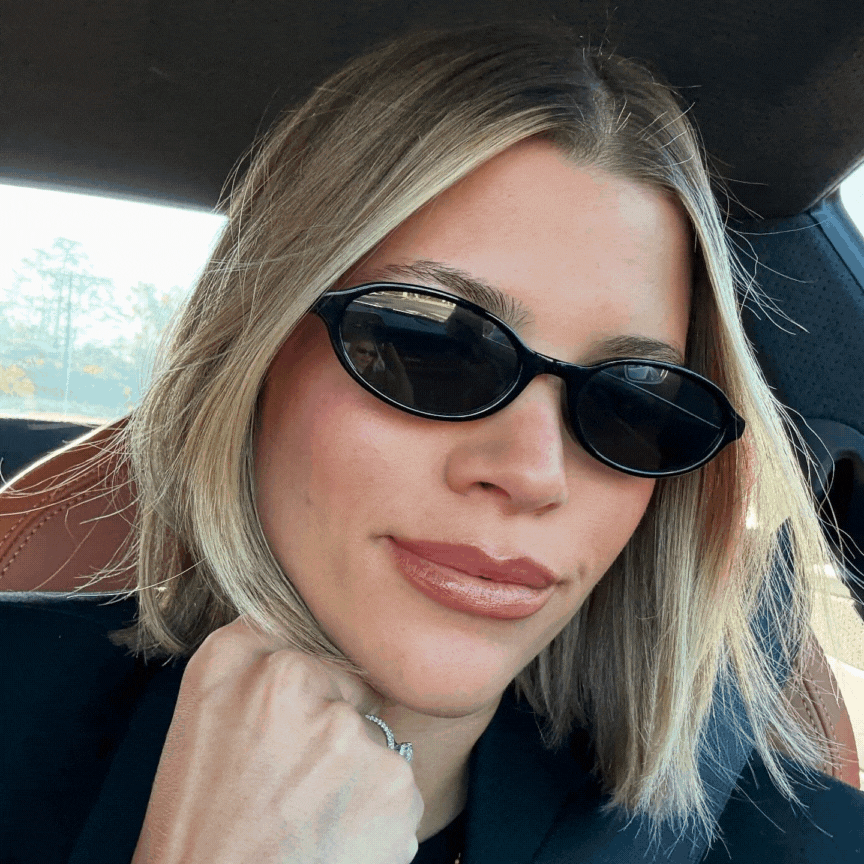 Photo collage of Sofia Richie Grainge and Billie Eilish selfies 