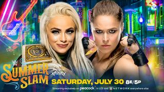 WWE Summerslam 2022 promotional bill featuring Ronda Rousey