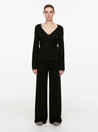 Arket, Wide Cashmere-Wool Trousers 