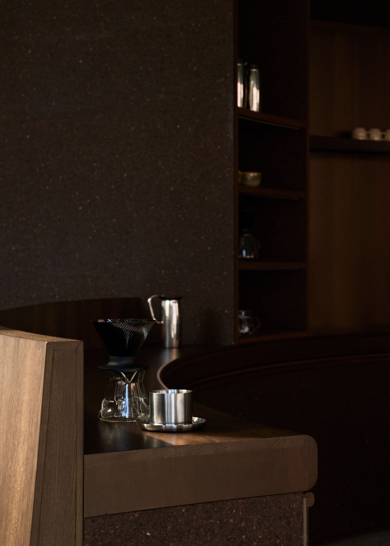 Design details inside the &eacute;lan coffee bar