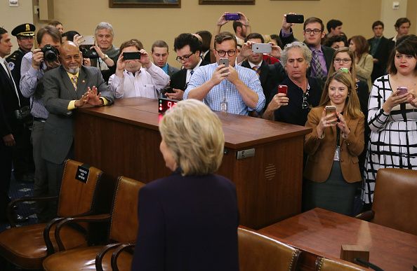 Spectators at the congressional panel on Benghazi.