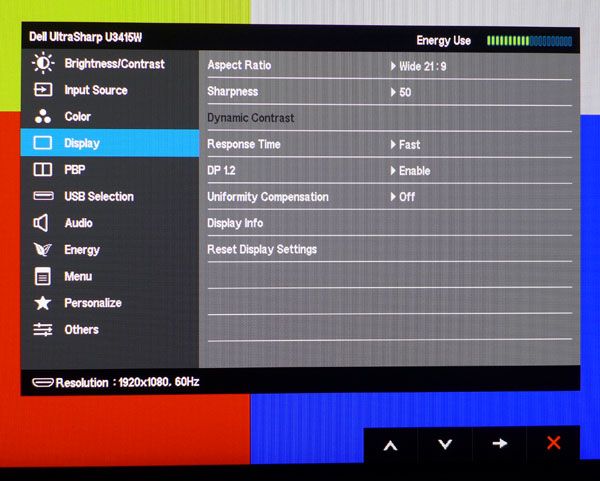 Dell U3415W OSD Setup And Calibration