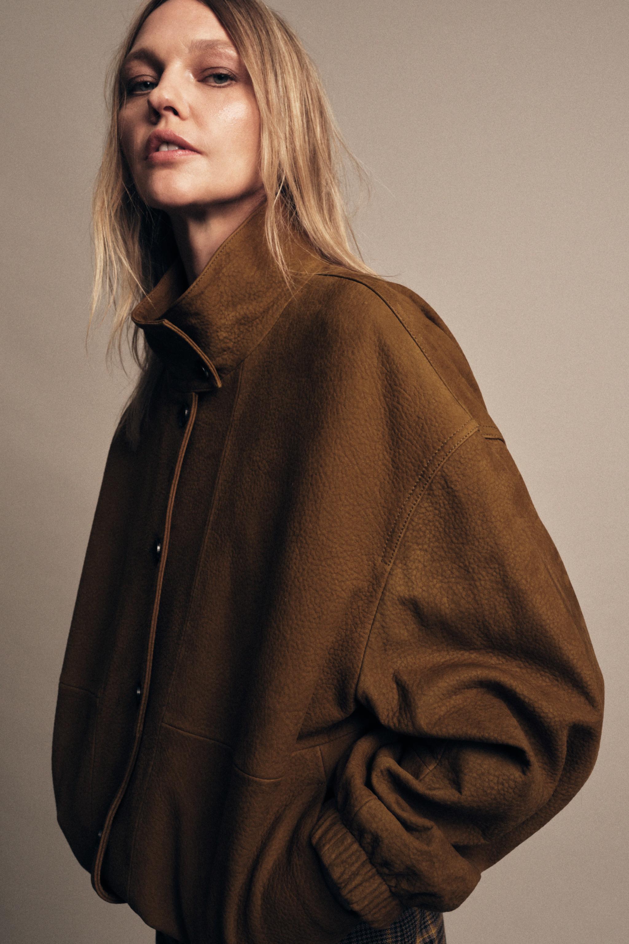 Leather Bomber Jacket Zw Collection Limited Edition