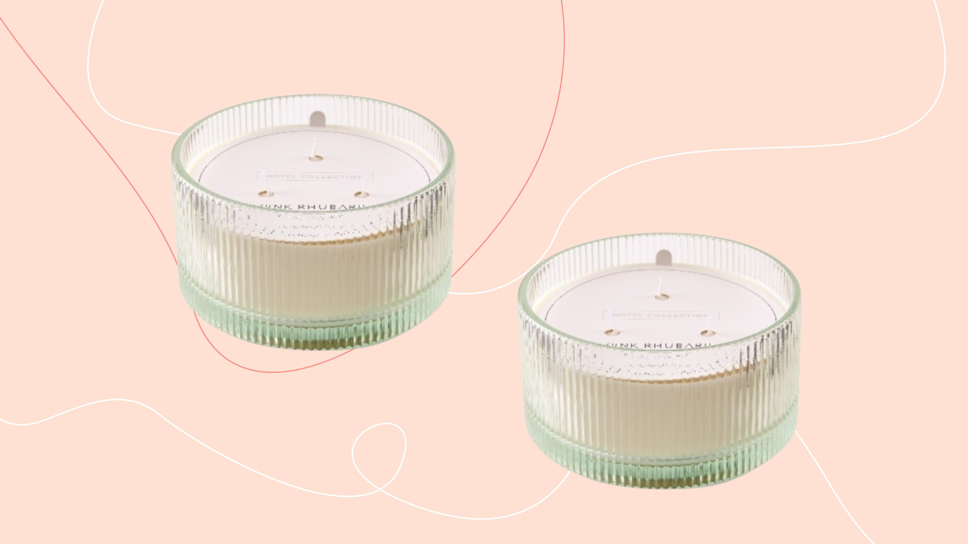 Pink Rhubarb hurricane candle