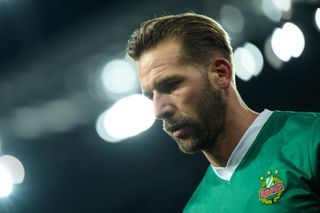 Guido Burgstaller pictured during the UEFA Conference League match between SK Rapid and Shamrock Rovers in November