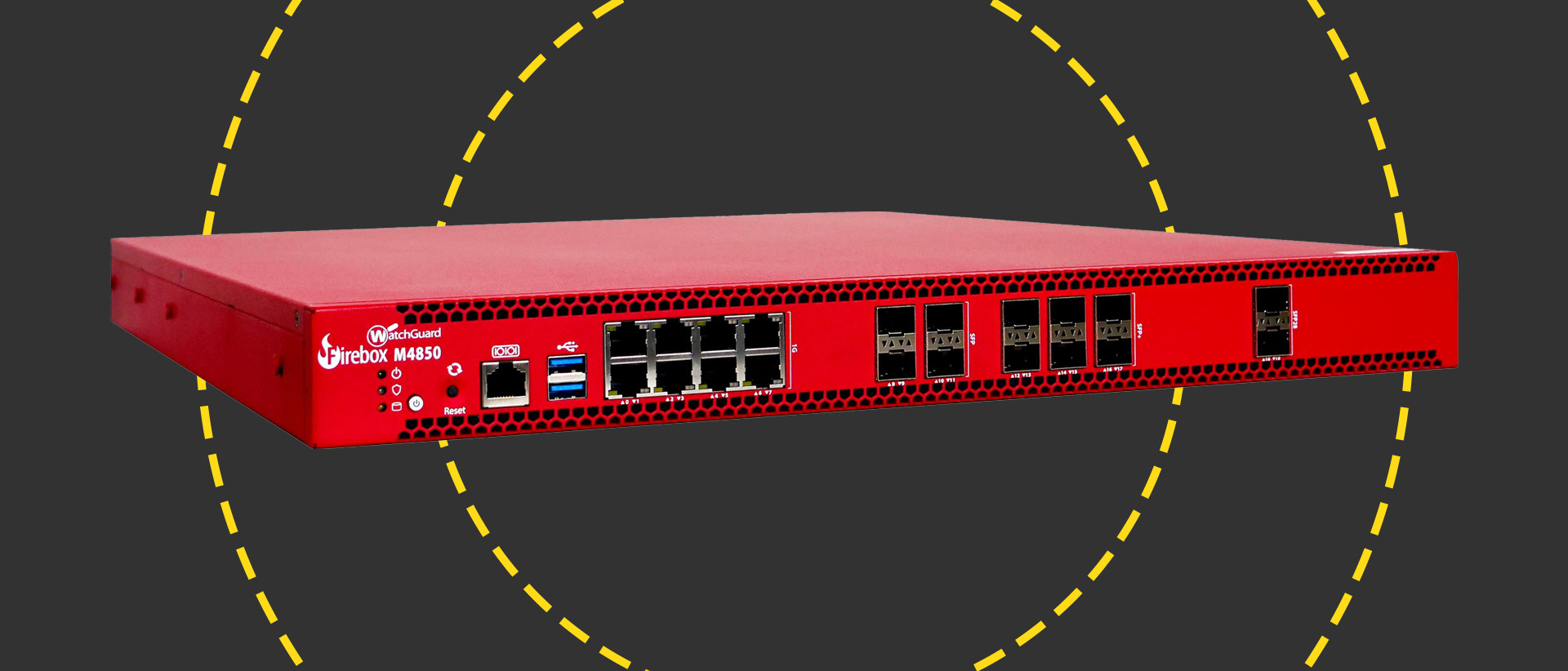 The WatchGuard Firebox M4850 on the ITPro background