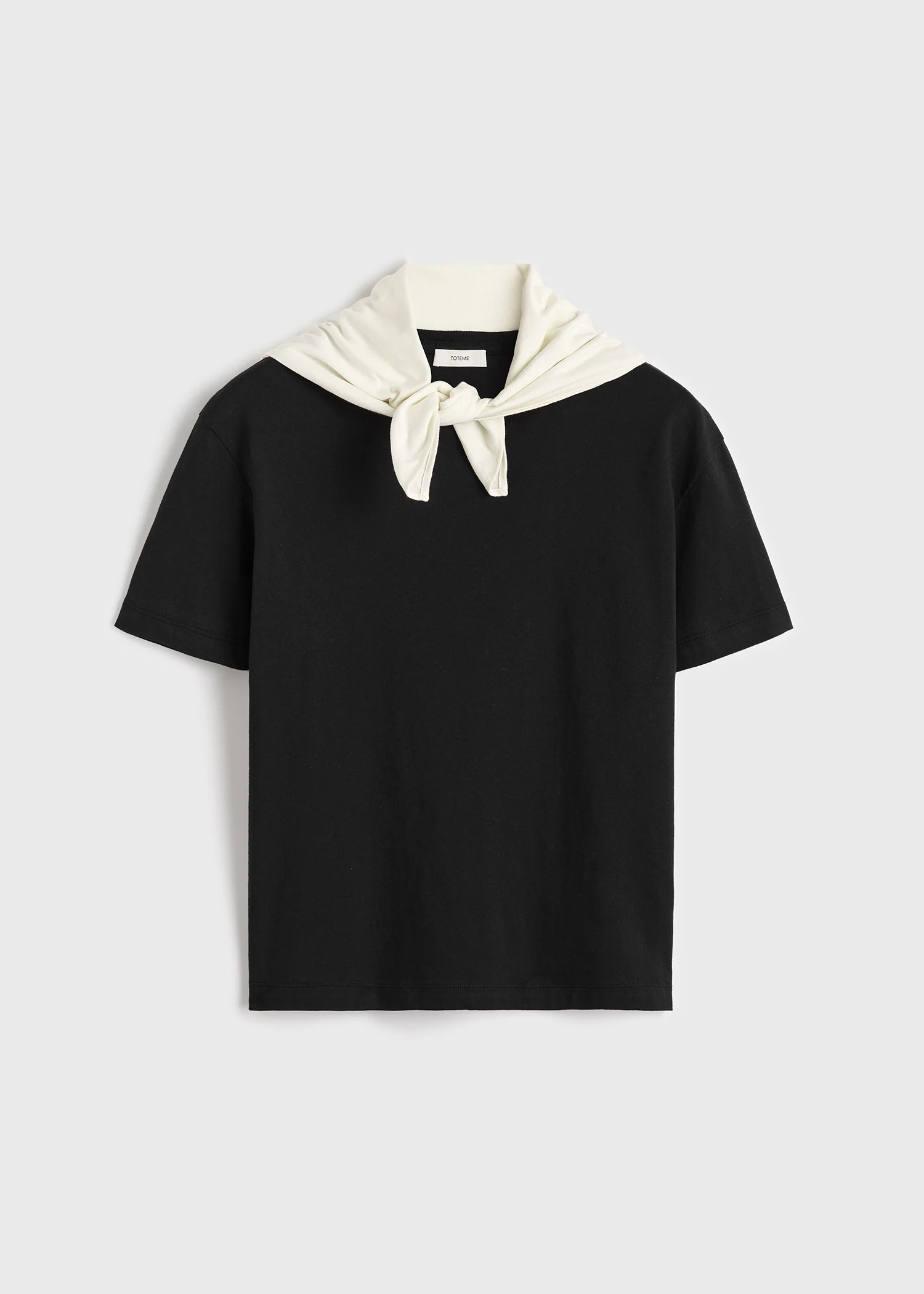 Toteme, Scarf Tee Black/Ecru