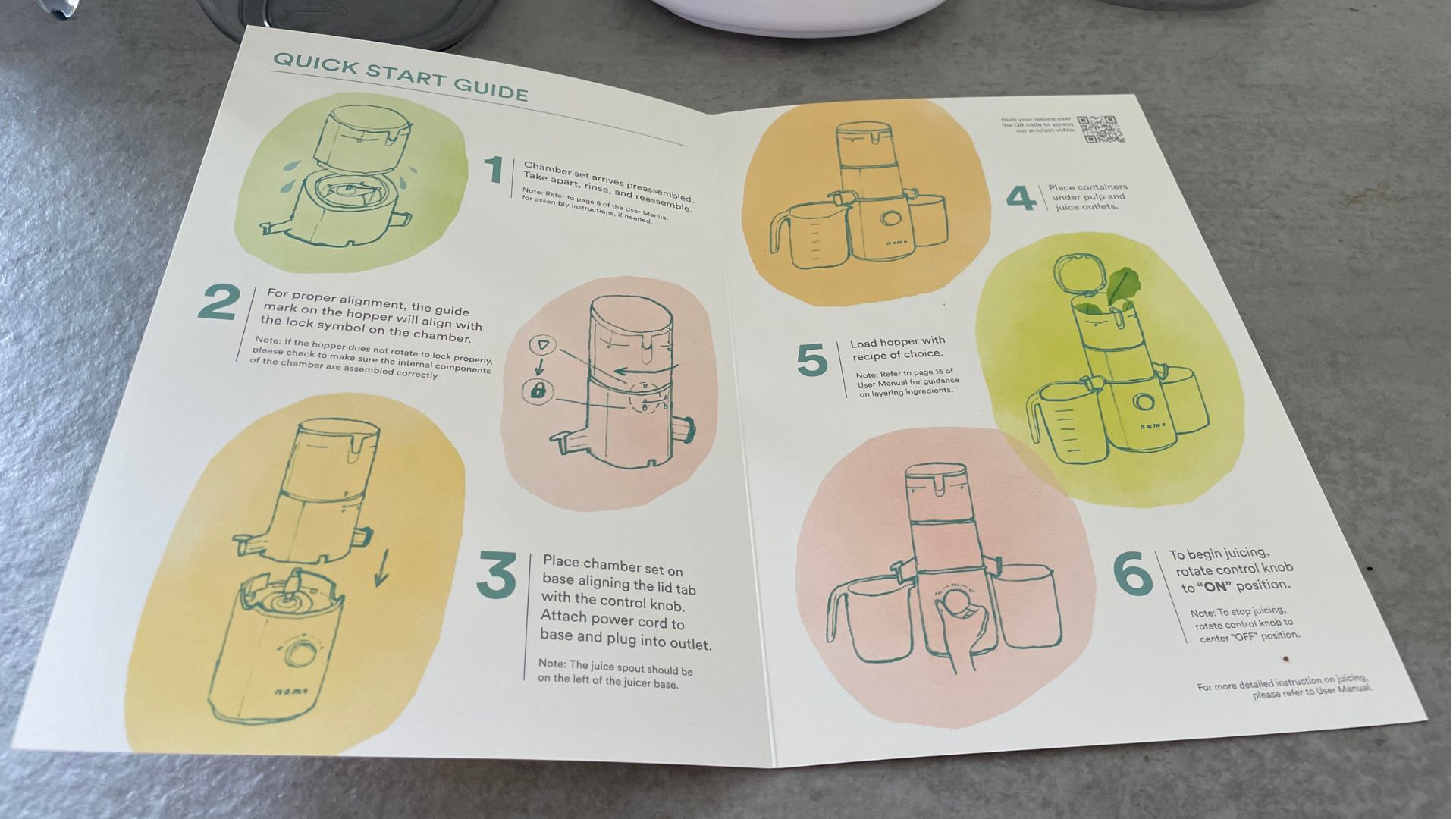 The Nama J2 Juicer in our test kitchen being used for review