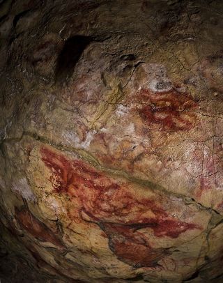 Polychrome ceiling of Altamira Cave