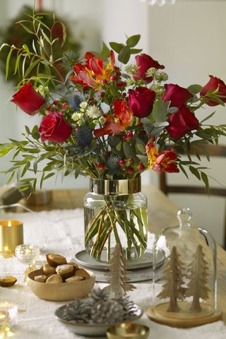 traditional Christmas flower centerpiece by Bloom & WIld