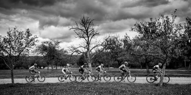 Several racers in action