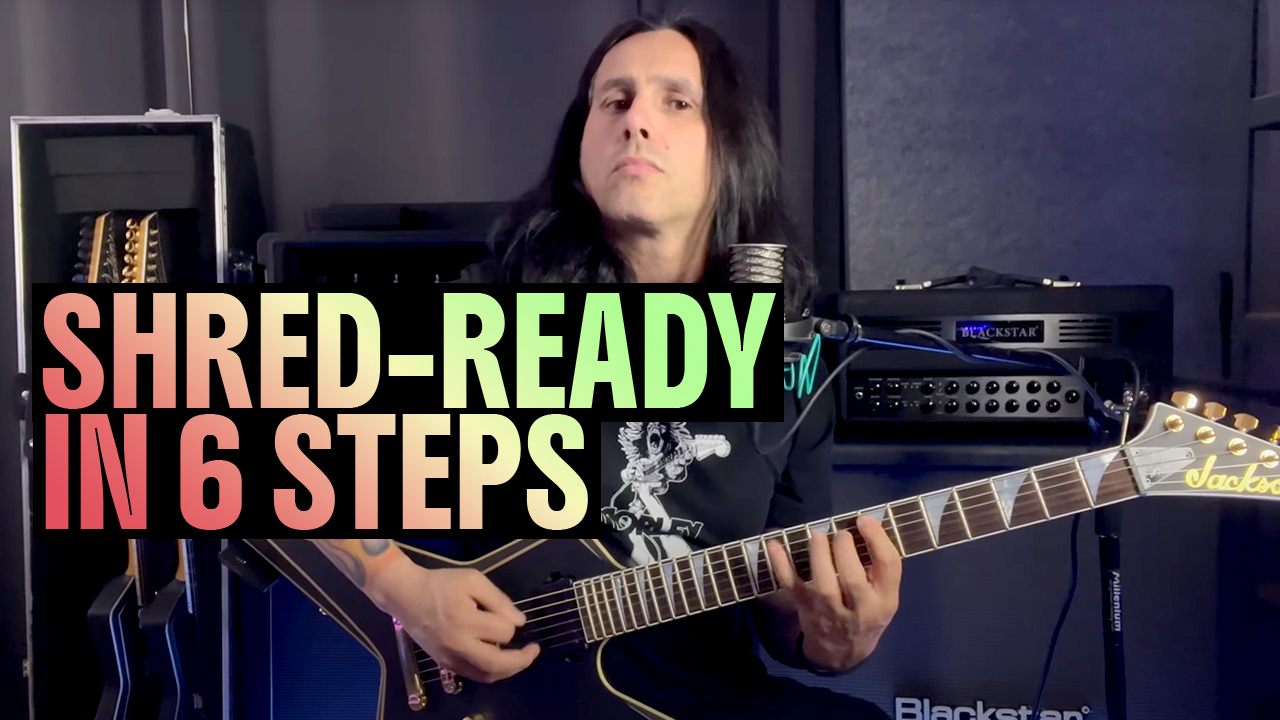 Gus G with his Jackson signature guitar