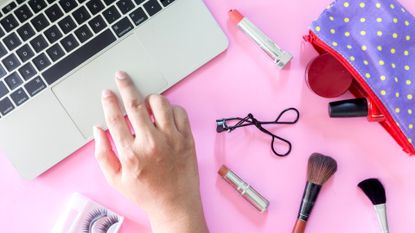 computer and makeup