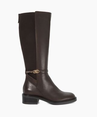 Dune London, Branded Buckle Knee High Boots