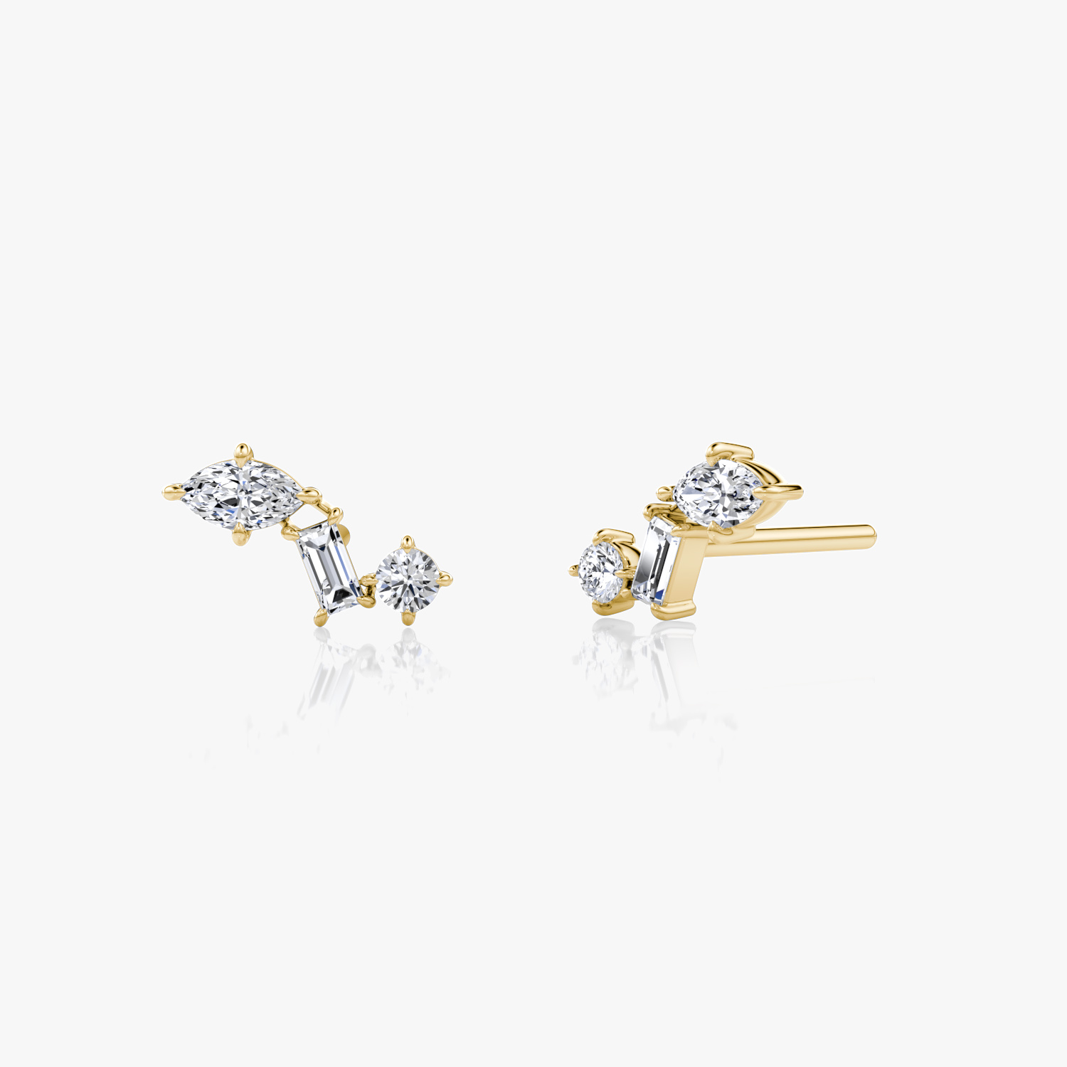 Orion Stud Earring With Vrai Created Diamonds