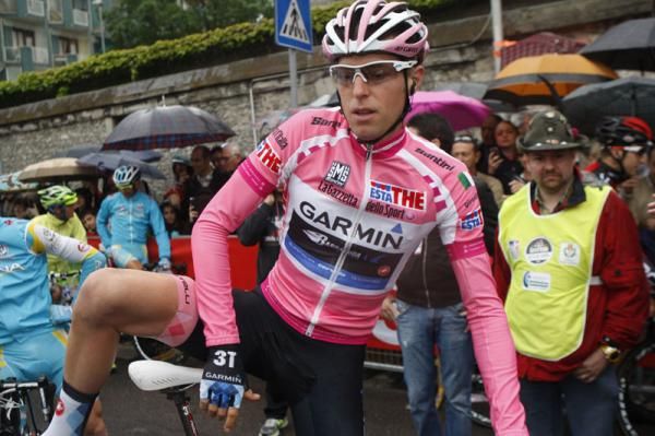 Pink jersey holder Ryder Hesjedal was looking to consolidate his lead