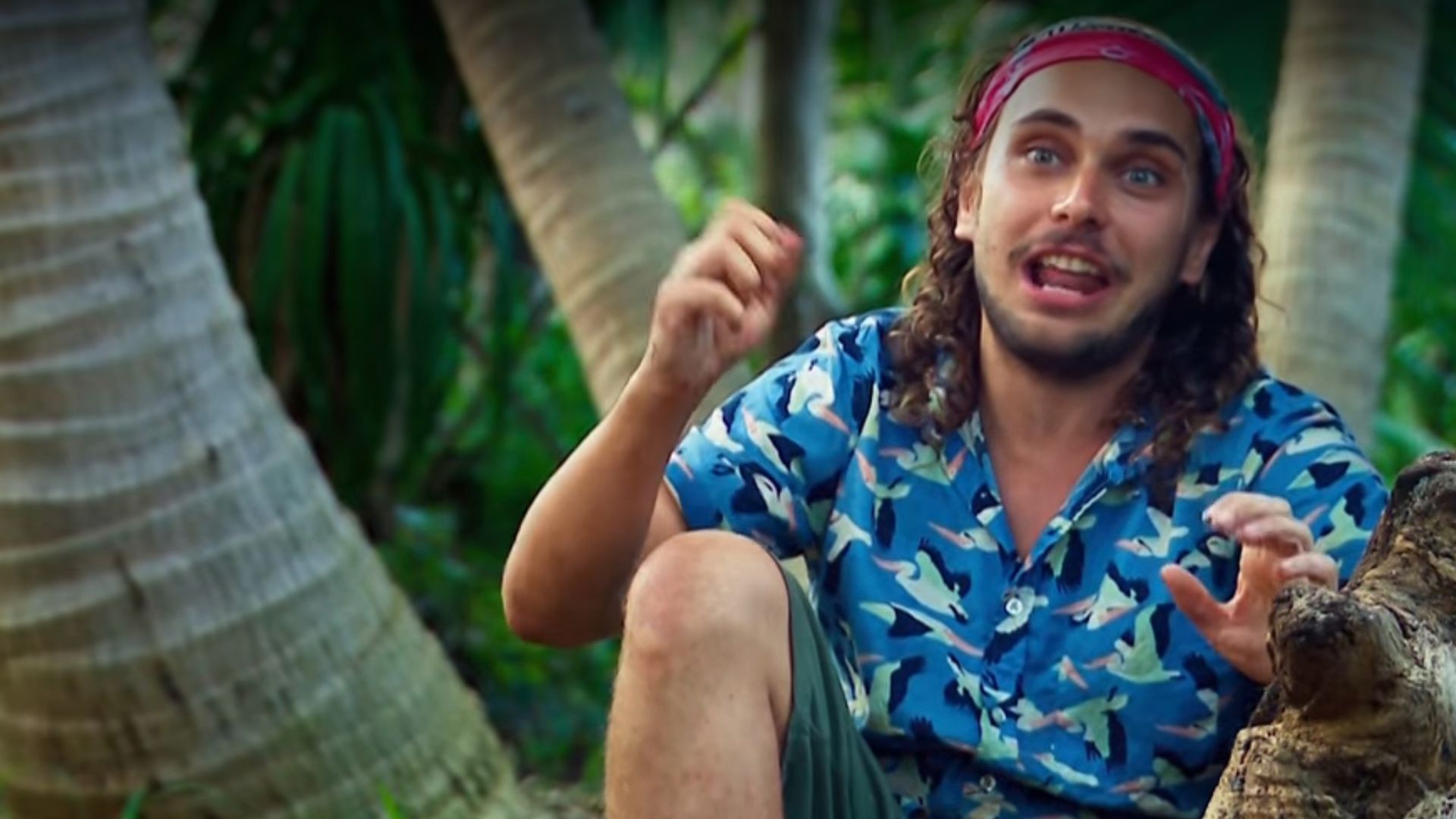 Kilby talks during a confessional on Survivor.