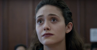 Emmy Rossum concerned face in Shameless