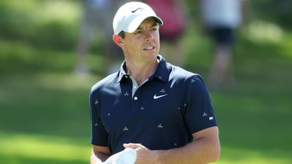 Rory McIlroy plays in a practice round before the 2022 US Open
