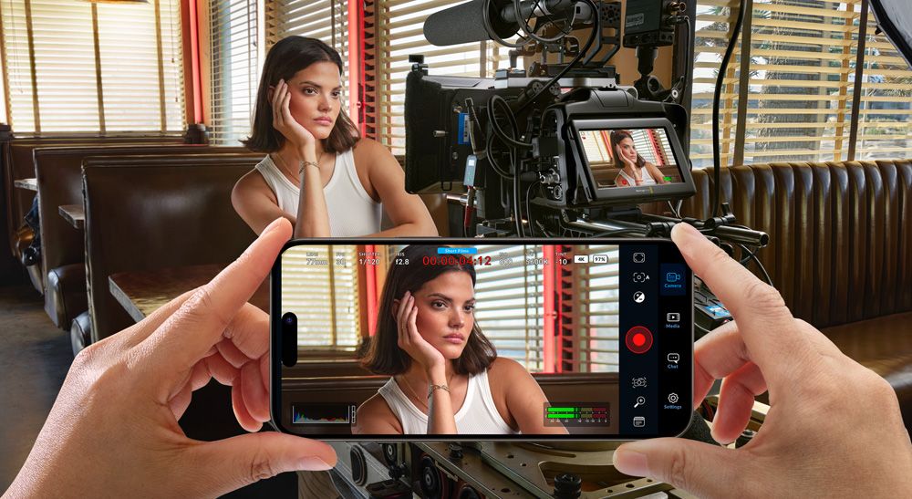 Promo image for the Blackmagic Design camera app coming to Android phones