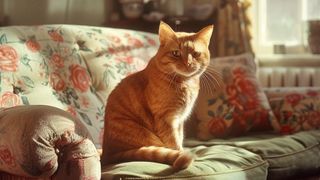 Image of ginger cat generated by Midjourney.