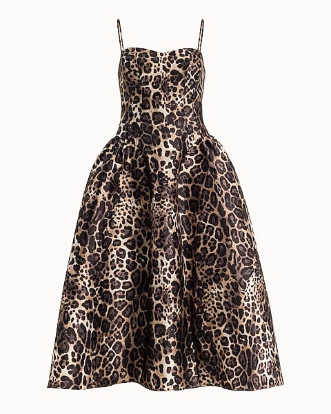 express, Leopard Sweetheart Midi Dress