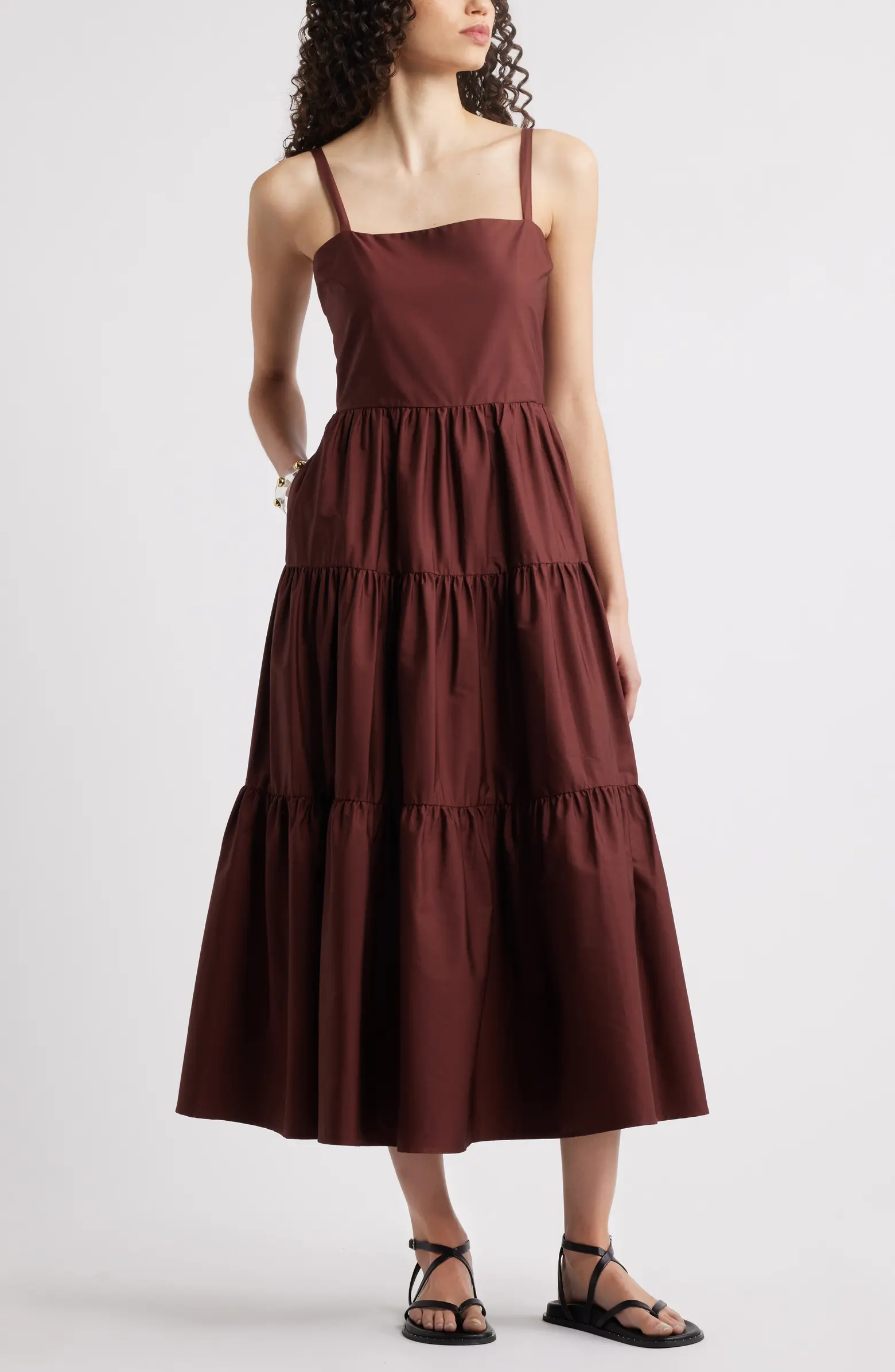 Nordstrom, Cotton Poplin Tiered A-Line Dress (Was $125)