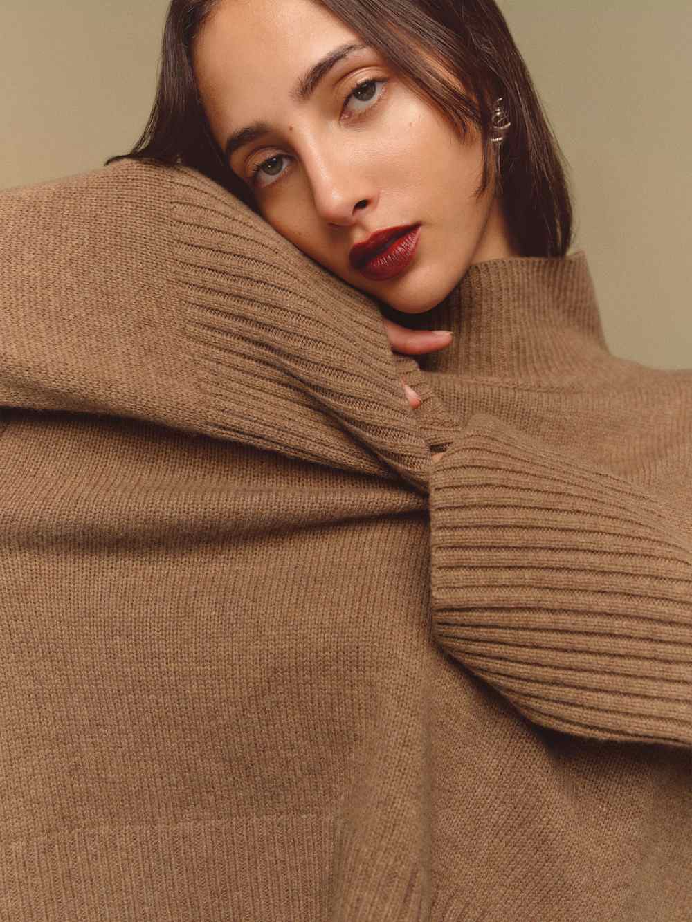 March Regenerative Wool Cropped Turtleneck