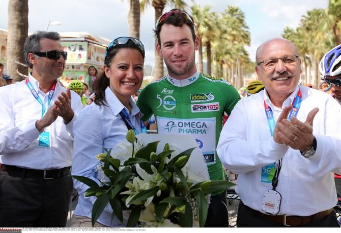 Mark Cavendish (Omega Pharma-Quick Step) remains in the green jersey