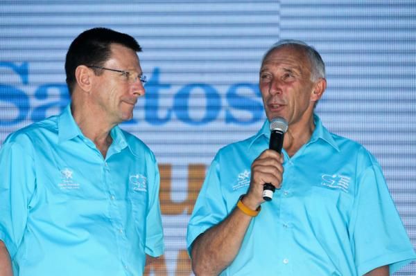 Paul Serwin and Phil Liggett were on hand to host the teams presentation