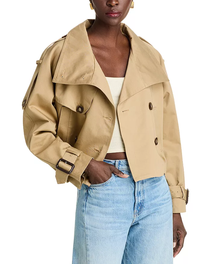 Aqua, Crop Trench Coat
